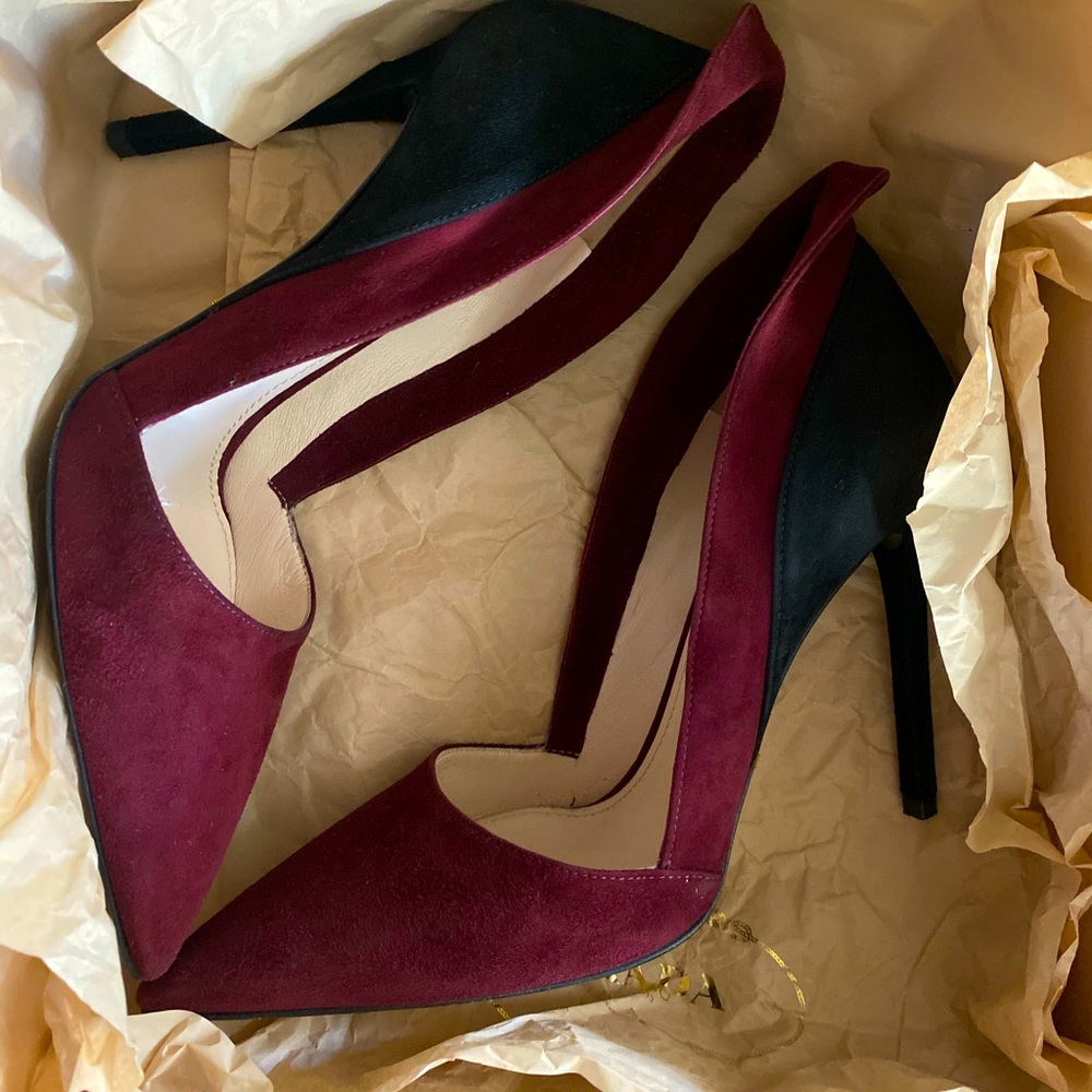 Prada Suede Amaranto Heels
